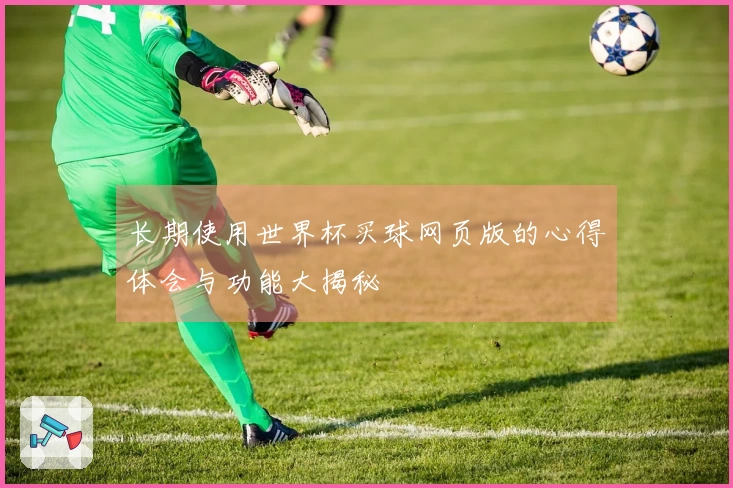 长期使用世界杯买球网页版的心得体会与功能大揭秘